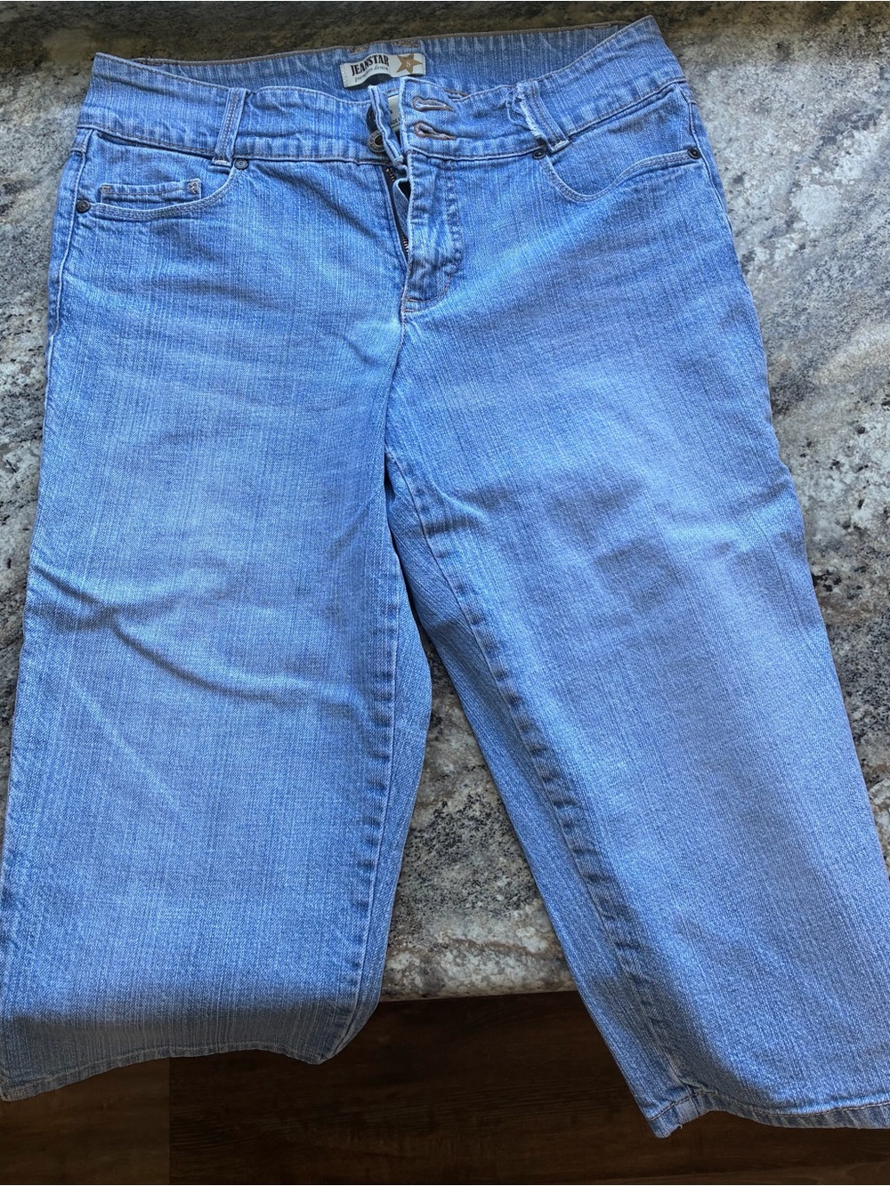 jeanstar Light Blue Cropped Ankle Jeans